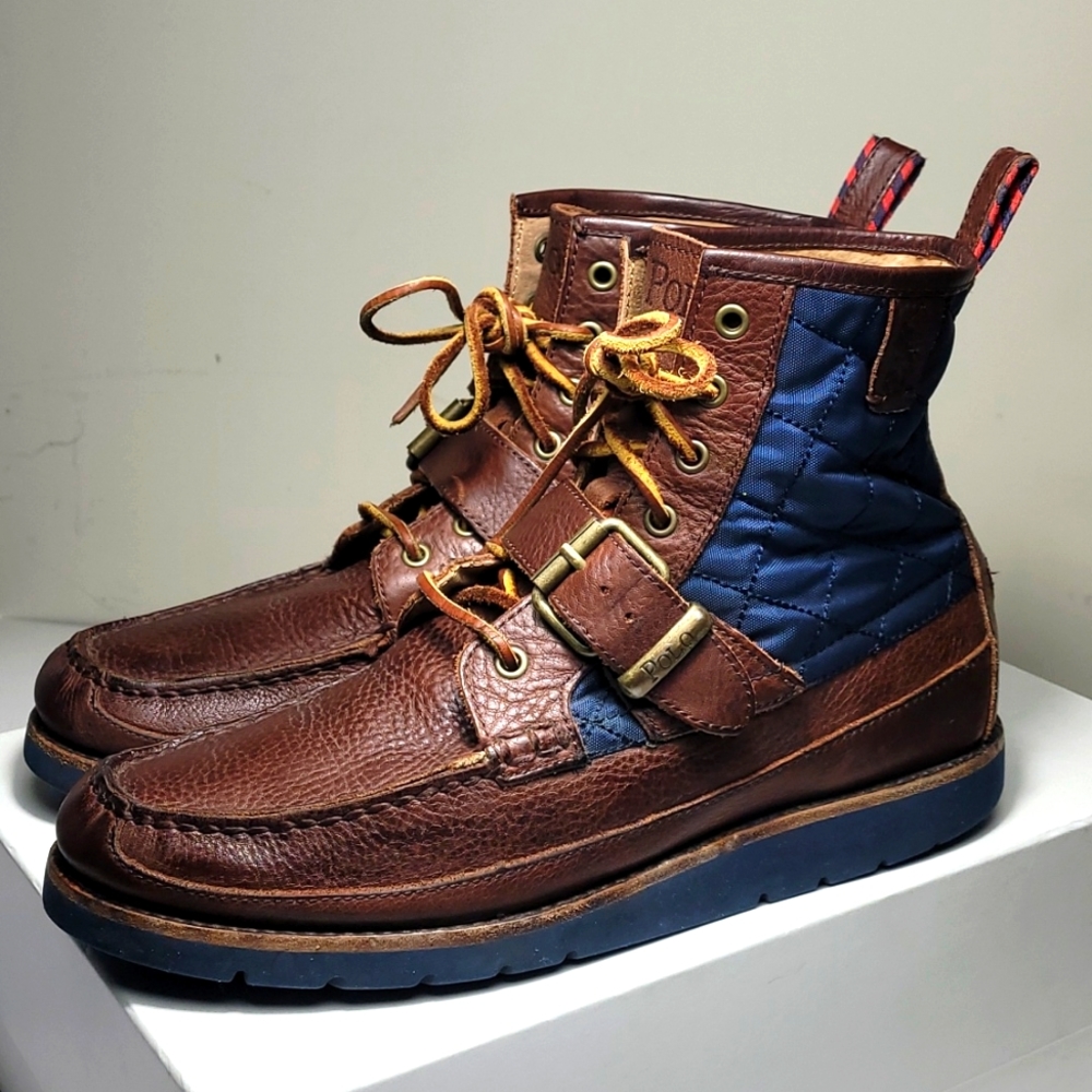 Polo Ralph Lauren Saddleworth lll brown leather boots size 8D